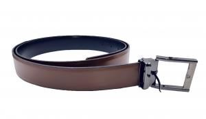 Cinturón Liso De Piel Doble Vista (shedron-negro) Ideal Para Vestir  - Zapaterias R Comodos
