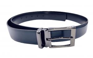 Cinturón Liso De Piel Doble Vista (Azul-negro) Ideal Para Vestir  - Zapaterias R Comodos